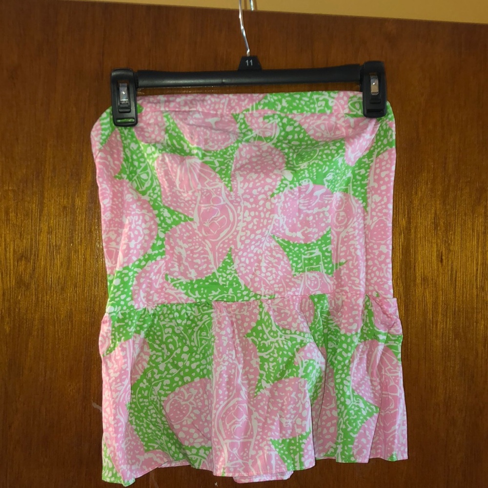 Strapless lilly Pulitzer top